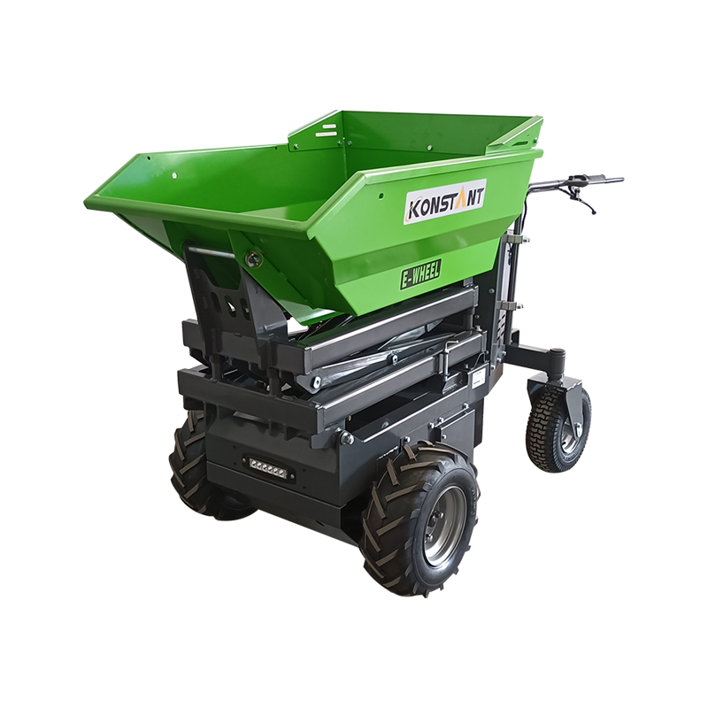 Power Barrow Mini Dumper 100% 전기 구동 전자기 브레이크 시스템 유압 팁 및 리프팅 